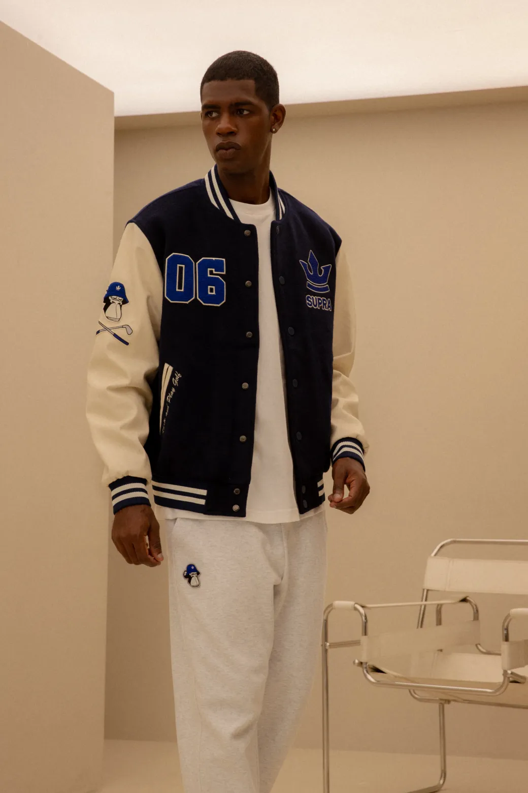BAYC WOOL OVER FIT VARSITY JACKET