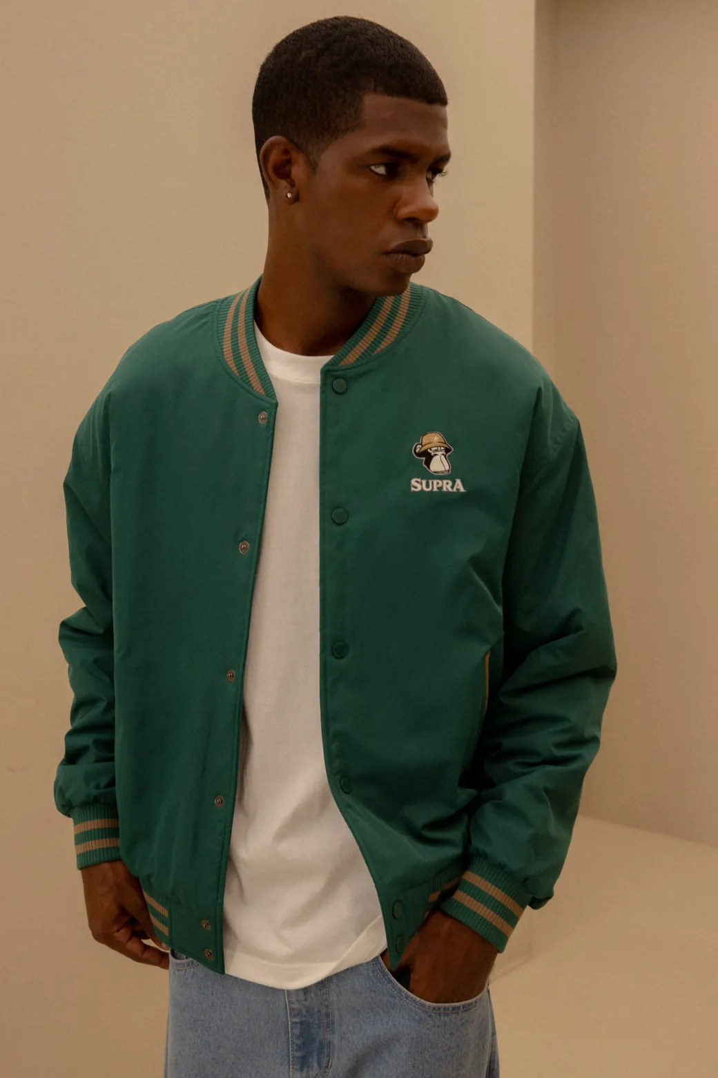 BAYC WOVEN OVER FIT VARSITY JACKET