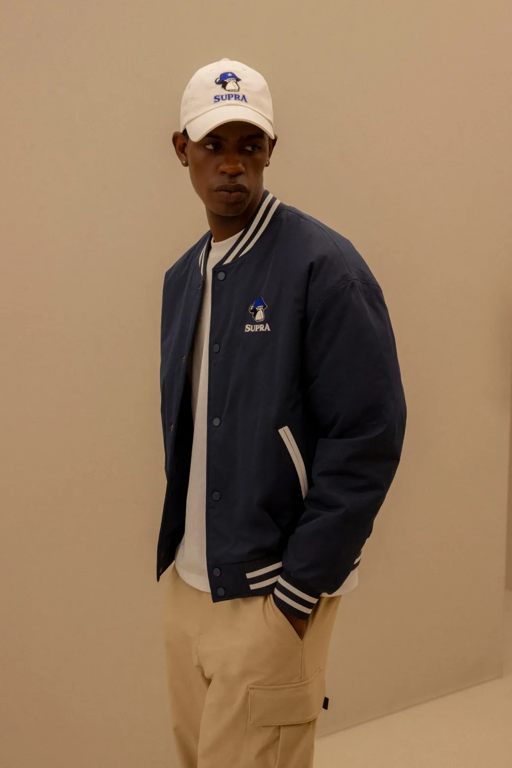 BAYC WOVEN OVER FIT VARSITY JACKET