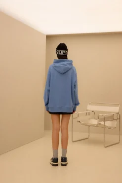 ESSENTIAL BASIC LOGO OVER FIT HOODIE