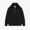 ESSENTIAL BASIC SMALL LOGO OVER FIT HALF ZIP HOODIE