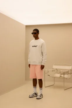 ESSENTIAL BASIC SMALL LOGO RAGLAN OVER FIT SWEATSHIRT