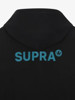 ESSENTIAL BASIC SMALL LOGO OVER FIT HALF ZIP HOODIE