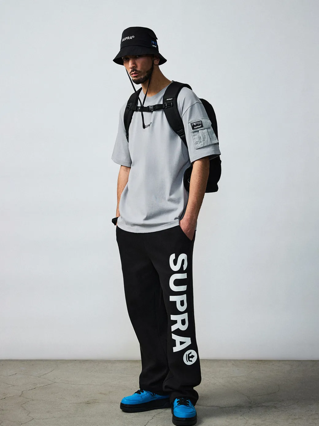 ESSENTIAL BIG LOGO BASIC SEMI WIDE PANTS