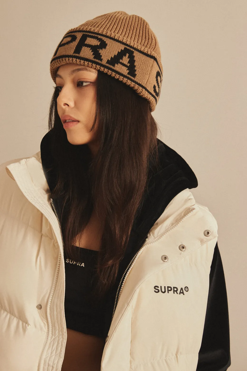 ESSENTIAL LOGO STRIPE BEANIE