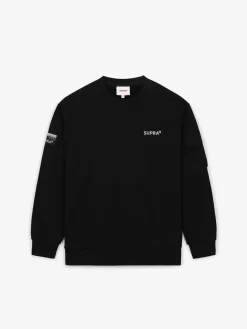 OUTDOOR WOVEN PATCH OVER FIT SWEATSHIRT
