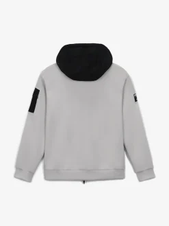 OUTDOOR WOVEN PATCH OVER FIT HOOD ZIP-UP