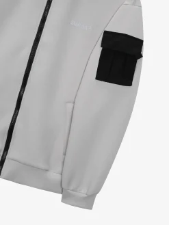 OUTDOOR WOVEN PATCH OVER FIT HOOD ZIP-UP