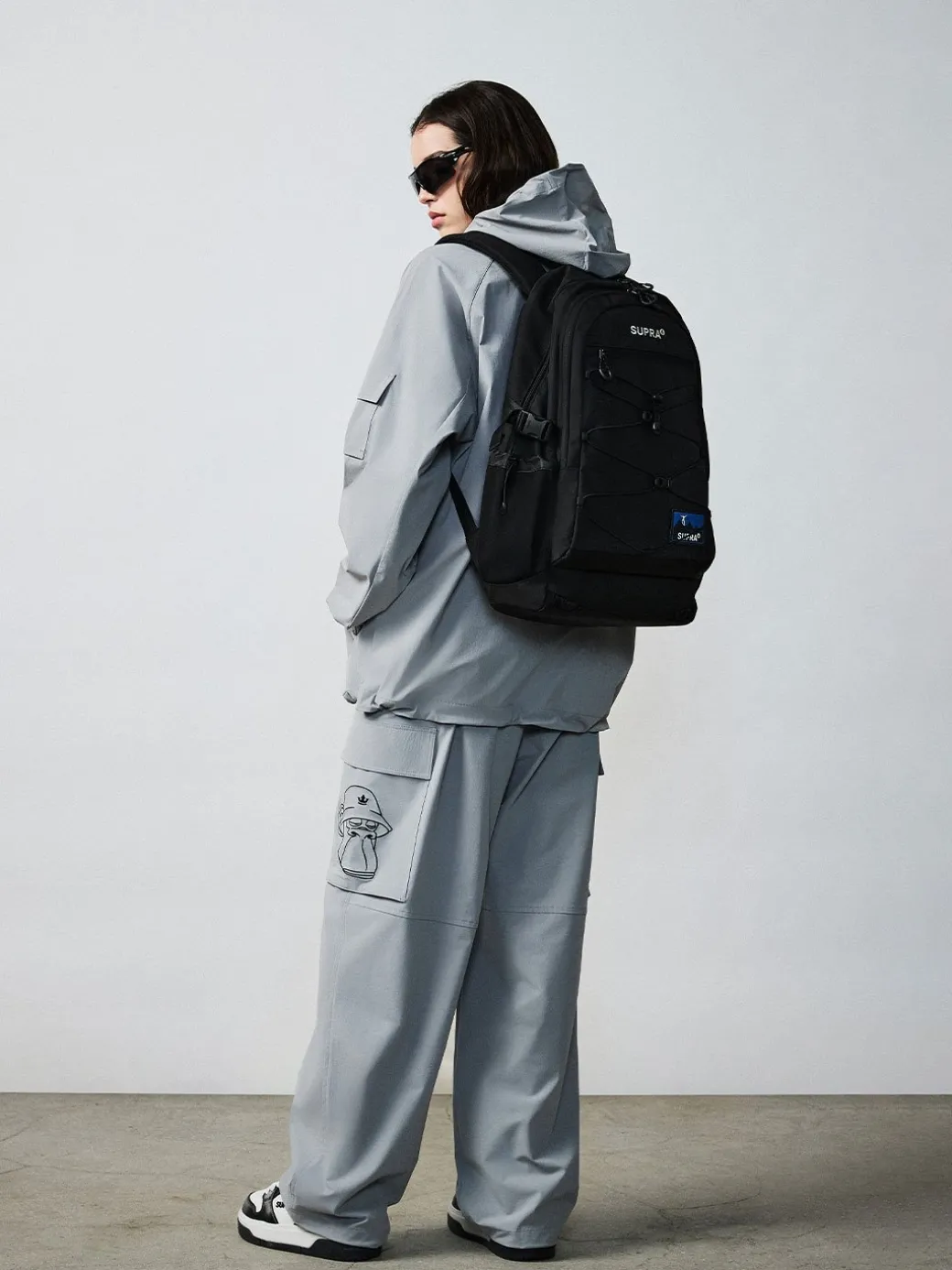 Pocket BAYC Graphic Semi-wide Woven Pants