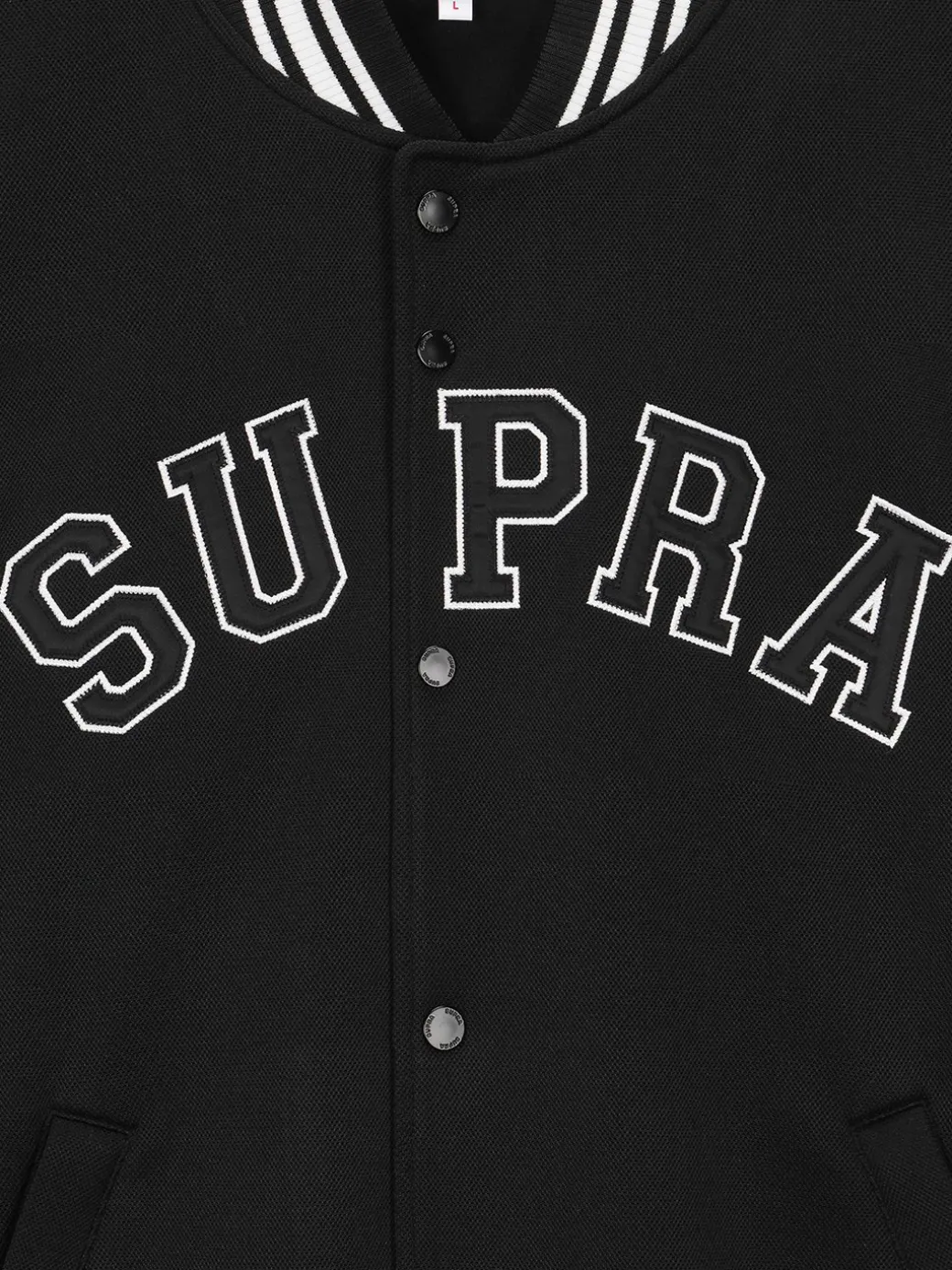 VARSITY ARCH LOGO JERSEY VARSITY JACKET