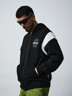 VARSITY ARCH LOGO ZIP UP HOODIE