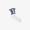 VARSITY DOUBLE STRIPE LOGO SOCKS