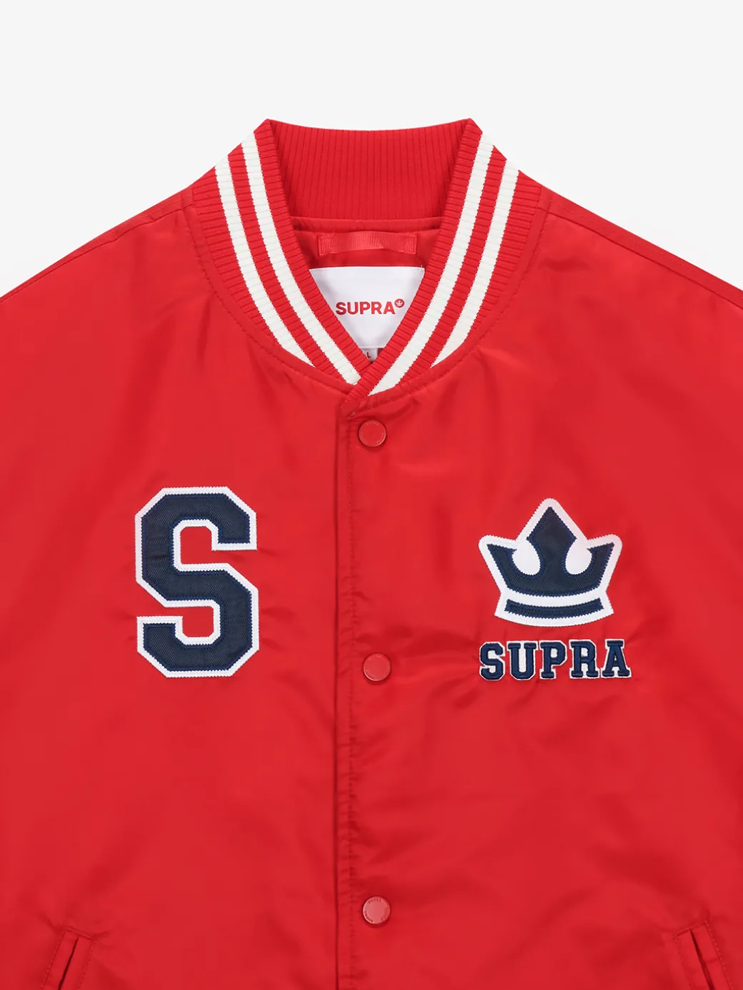VARSITY SHOULDER BLOCK NYLON VARSITY JACKET