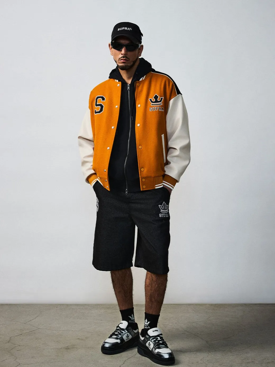 VARSITY SIMPLE S LOGO WOOL VARSITY JACKET