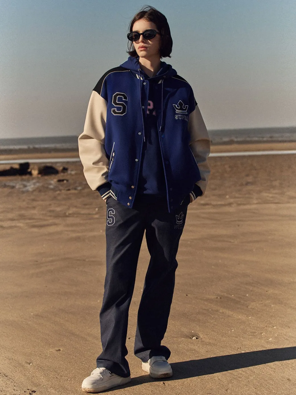 VARSITY SIMPLE S LOGO WOOL VARSITY JACKET