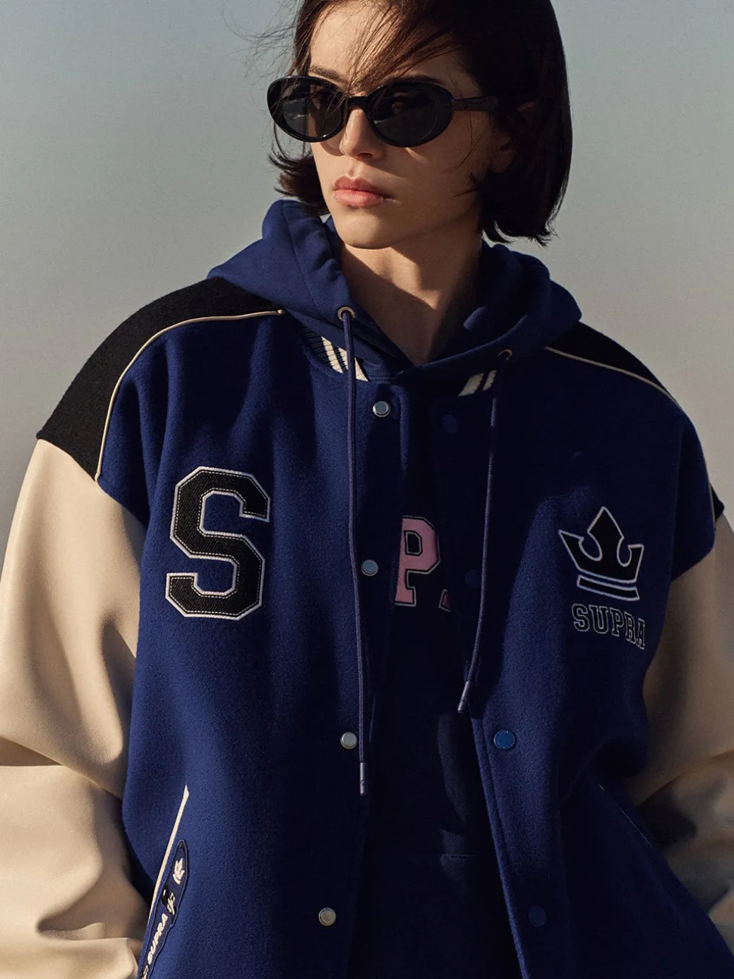 VARSITY SIMPLE S LOGO WOOL VARSITY JACKET