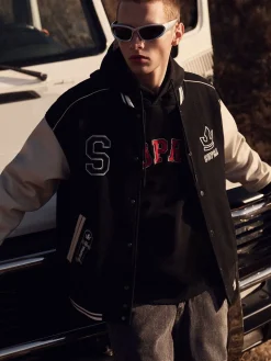 VARSITY SIMPLE S LOGO WOOL VARSITY JACKET